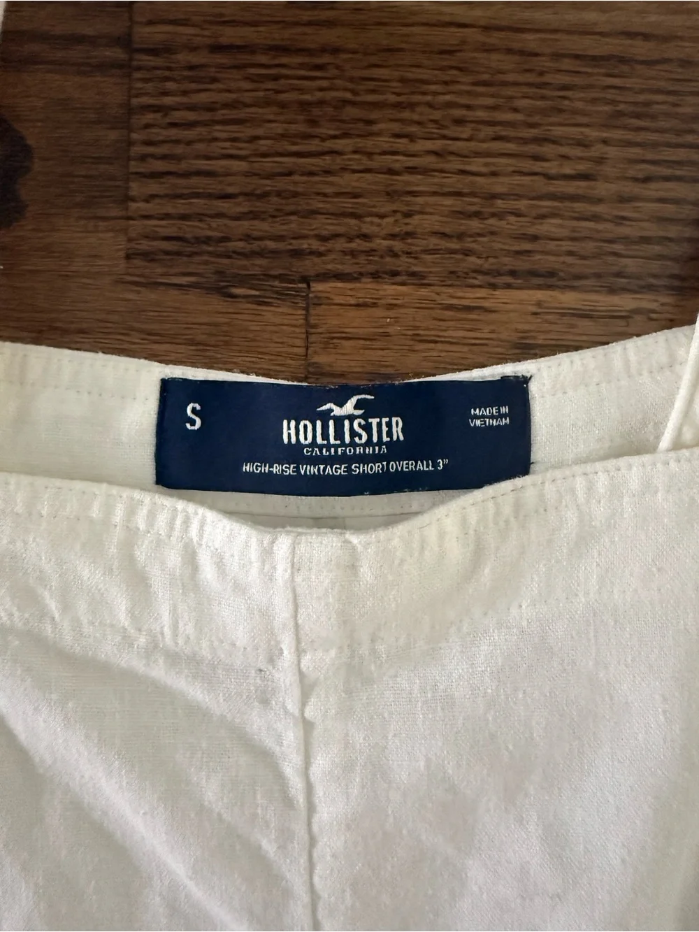 Hollister Sleeveless White Linen Romper